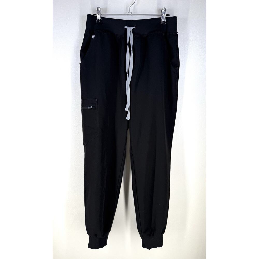 FIGS Zamora Jogger Scrub Pants Womens Size Small Black Pull On Work Technical